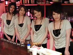 Lovely girls, Anna Kirishima, Haruka Sasano, Hinata Hyuga and Kana Suzuki are working in a new night club that has a very particular customer service and only guys who have visited it know what it is about. Others are always surprised first time.video